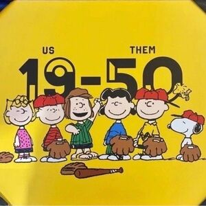 🥜⚾️Peanuts Gang Baseball Poster “Us 19-Them 50” 19.5 x 15.5 Print Wall Art🥜🧢